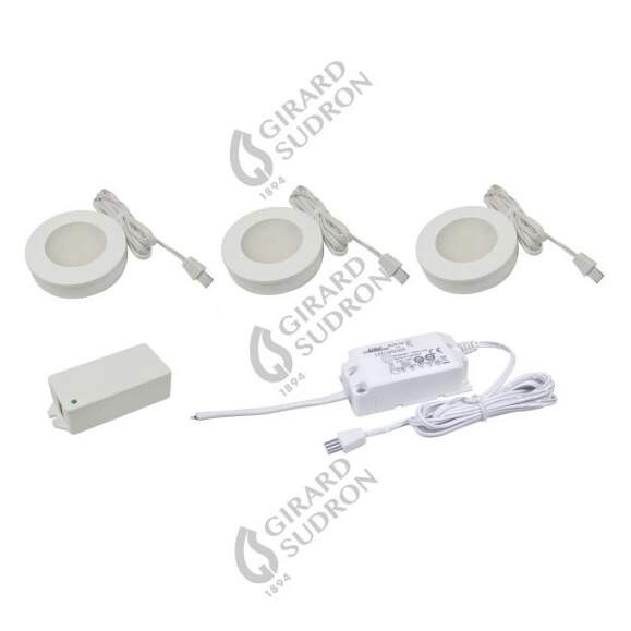Enir kit spots led 3x2w 3000k 3x200lm ip44 12v