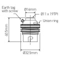 Girard sudron douille b22 pf.db laiton becs