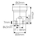 Girard sudron douille e27 porcelaine 4a 250v t210°