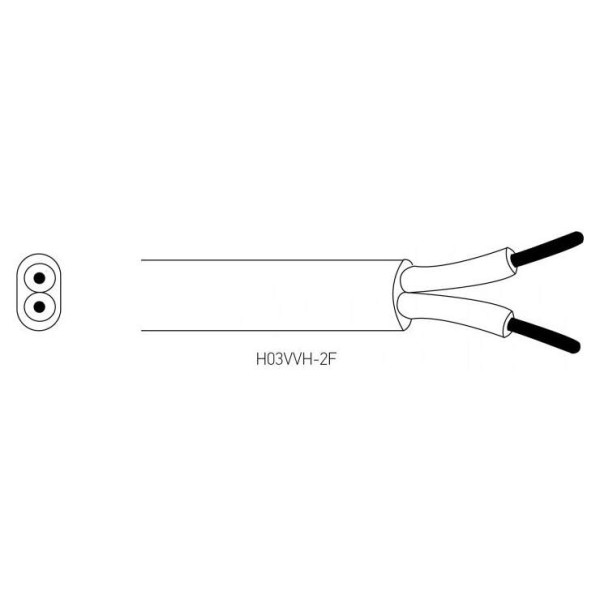 Girard sudron cable ovale dble isol.2x0.75 transp.