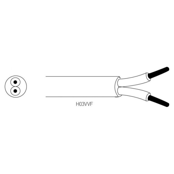 Girard sudron cable h03vvf rond 2x0.75 text.noir&blanc - Girard Sudron - 237895