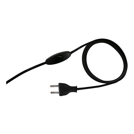 Girard sudron cordon 2x0.75 l.1.50m noir avec inter