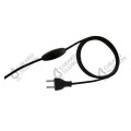 Girard sudron cordon 2x0.75 l.1.50m noir avec inter