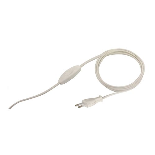 Girard sudron cordon 2x0.75 l.2m blanc avec interrupt.