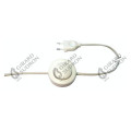 Girard sudron cordon 2x0.75 l.3.50m blanc inter a pied
