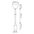 Girard sudron monture e27 silicone rouge cable 60cm