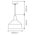 Suspension e27 max.60w abat-jour alu bleu ciel et bois clair extérieur / blanc intérieur cable pvc l.150cm blanc