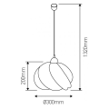 Suspension e27 max.40w abat-jour pvc blanc extérieur / intérieur cable pvc l.100cm blanc