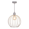 Suspension e27 max.40w abat-jour metal blanc extérieur / intérieur cable pvc l.100cm blanc