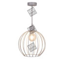 Suspension e27 max.40w abat-jour metal blanc extérieur / intérieur cable pvc l.100cm blanc