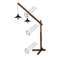 Michio  floor lamp wood  2 pendant lamps