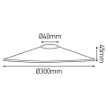 Girard sudron abat-jour métal évasé ø300mm vert sauge satiné