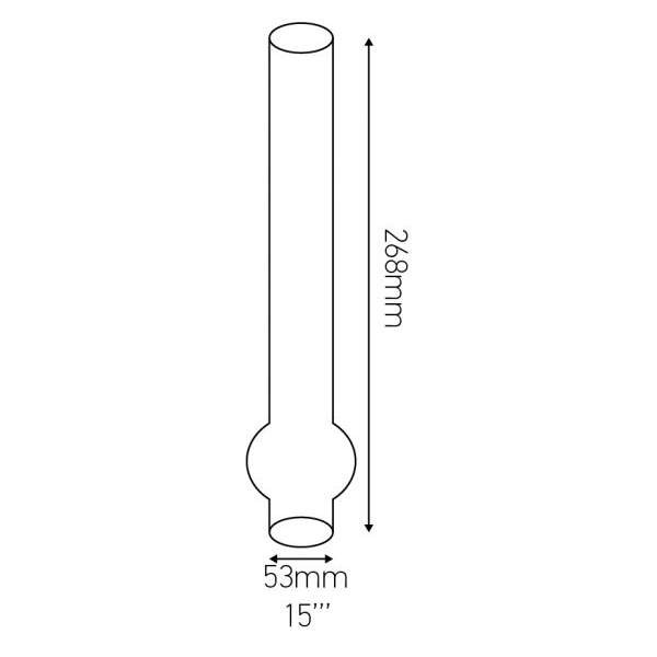 Verrerie Lampe à Pétrole 15’’ Claire Hauteur 268 mm MATADOR Girard Sudron