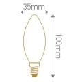 Ampoule à Filament LED Girard Sudron 4 W Flamme C35 E14 Candle – 2 700 K – 320 lm