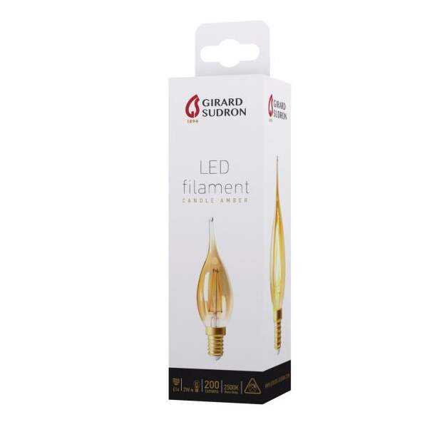 Girard sudron candle gs4 led filament 2w e14 2500k 200lm amb.
