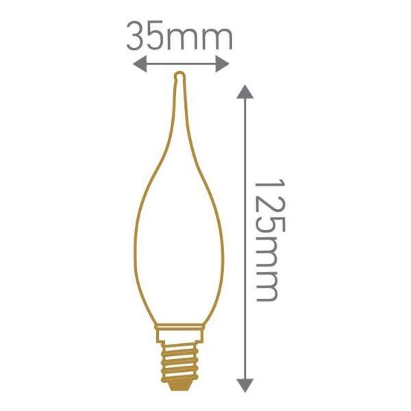 Girard sudron candle gs4 led filament 2w e14 2700k 210lm sat.