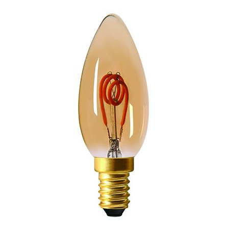 Girard sudron flamme c35 filament led torsadée 3w e14 100lm dim. ambre