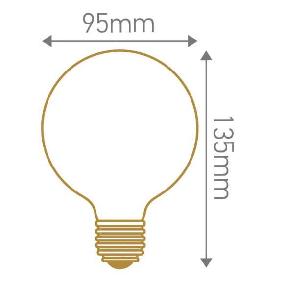 Girard sudron globe g95 4 loops 4w e27 2000k 200lm dim. ambre