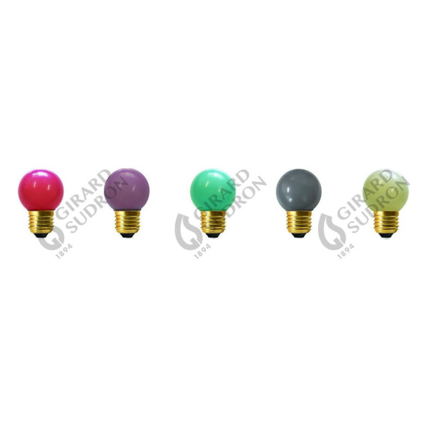 Girard sudron lot 5 spheriques led ip44 e27 1w couleurs panachées "jazz"