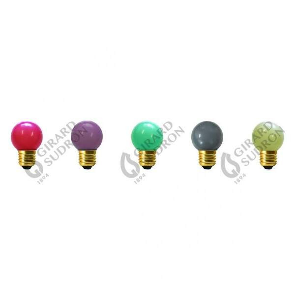 Girard sudron lot 5 spheriques led ip44 e27 1w couleurs panachées "jazz"