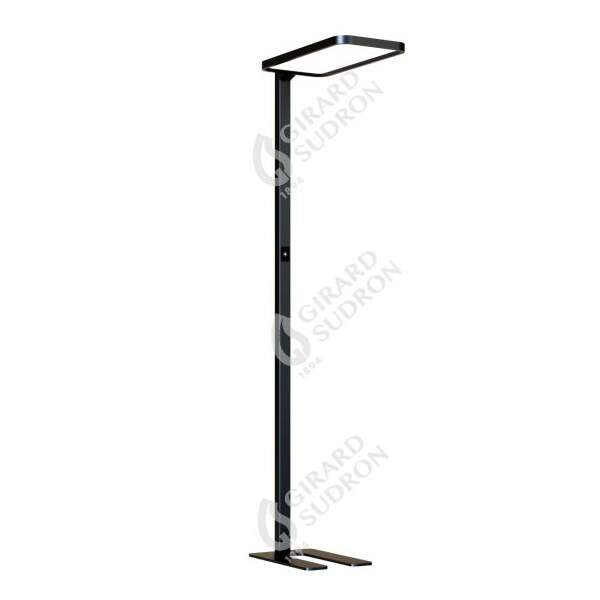 Girard sudron calyce - lampadaire led 610x310x1950 80w 4000k 7040lm 120° noir dim pir