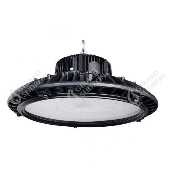 Girard sudron callisto - cloche industrielle led ip 65 Ø320x171 130w 4000k 18200lm 120° noir dim