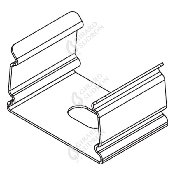 Girard sudron patte de fixation pour profile aluminium 17.2x8