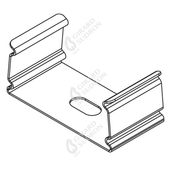 Girard sudron patte de fixation pour profile aluminium d’angle 90-45° 18.5x18.5