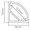 Girard sudron profile aluminium d’angle 16x16 dépoli