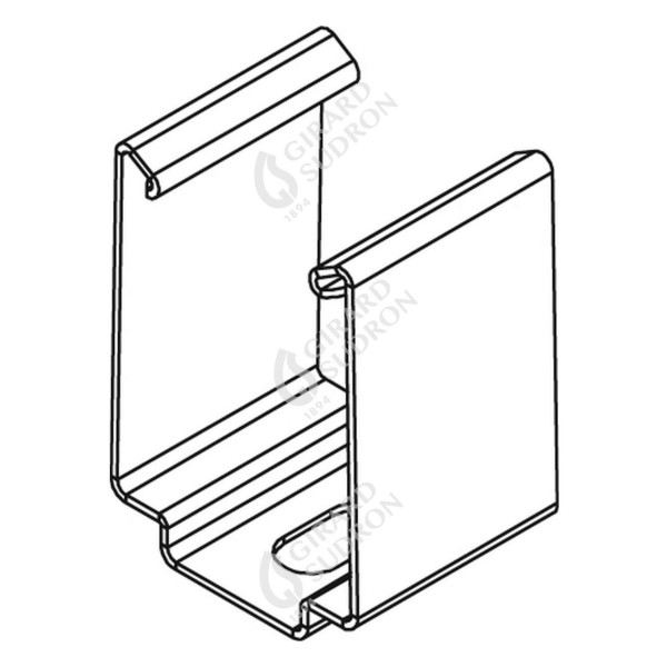 Girard sudron patte de fixation pour profile aluminium 14x14