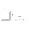 Girard sudron nimba - luminaire encastré led 200x200x18 enc.184x184 12w 3000k 960lm 120° blanc