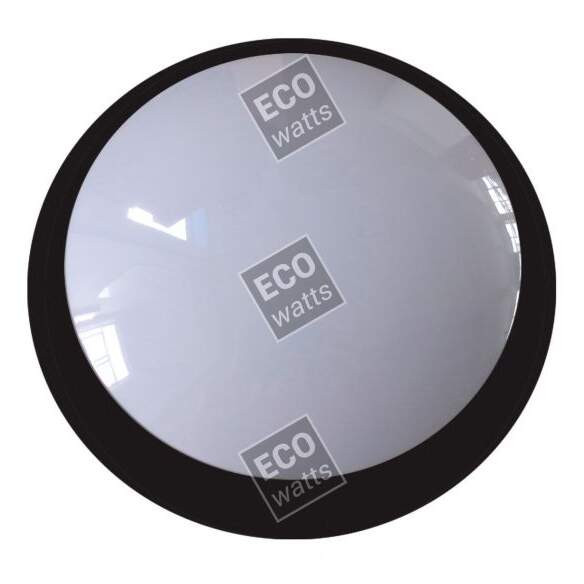 Girard sudron lenie - ecowatts - plafonnier led ip 66 Ø355x118 20w 4000k 1800lm 160° noir