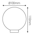 Girard sudron globe d.100 opalise mat pd vis 31,5mm