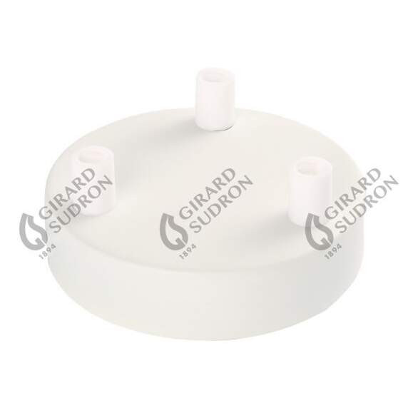 Girard sudron plafonnier acier blanc  trois sorties