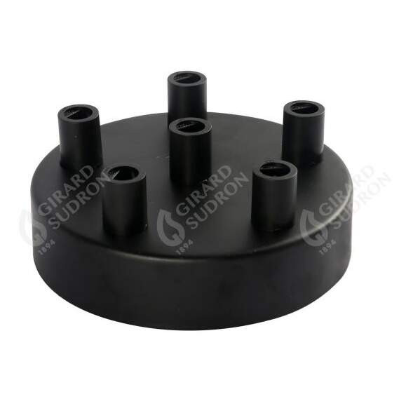 Girard sudron plafonnier acier noir six sorties