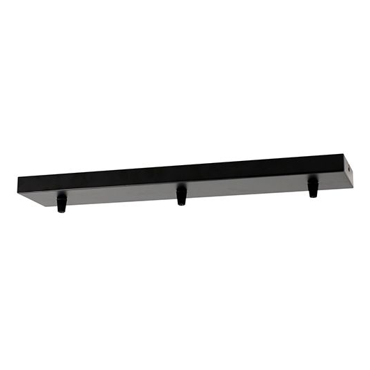 Square ceiling_3 holes_470x95x25mm_black