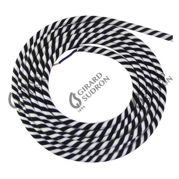 Girard sudron cable rond spirale noir blanc
