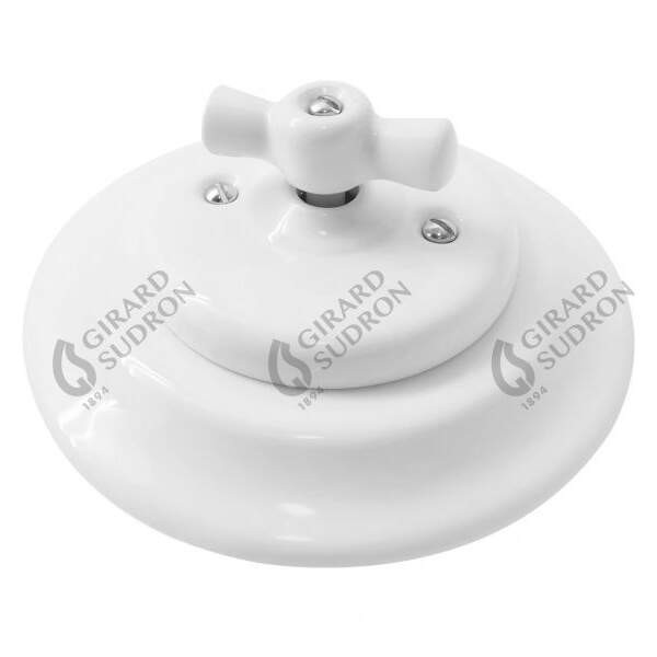 Retrocharm switch porcelain flush mounted white