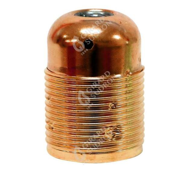 Girard sudron douil.e27 filetée acier cuivré montée avec terre