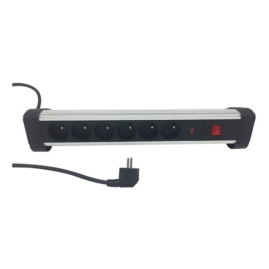 Girard sudron socle prolongateur 6 prises aluminium