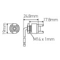 Douille R7S Laiton Nickelé Céramique 118 mm Girard Sudron – avec Câble 25 cm