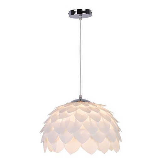 Suspension e27 max.40w abat-jour pvc blanc extérieur / intérieur cable pvc l.100cm transparent