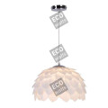 Suspension e27 max.40w abat-jour pvc blanc extérieur / intérieur cable pvc l.100cm transparent