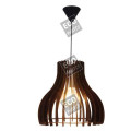 Suspension e27 max.40w bois foncé cable pvc l.100cm noir
