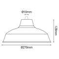 Girard sudron abat-jour métal industriel ø270mm bleu outremer satiné