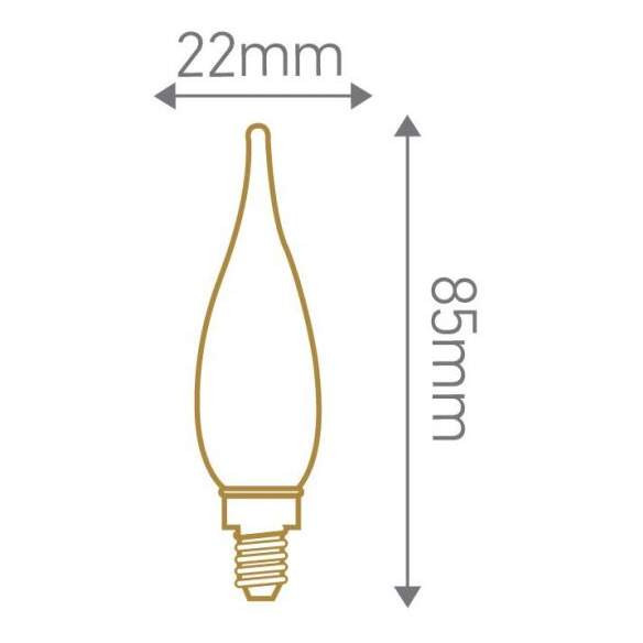 Girard sudron candle gs1 led filament 1w e10 2700k 100lm cl.