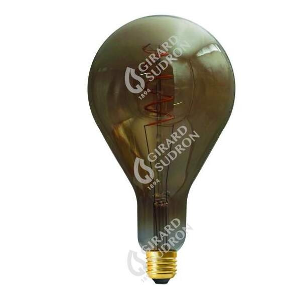 Girard sudron ampoule géante filament led twisted 240mm 4w e27 2000k 200lm dim. smoky