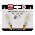 Girard sudron lot de 2 ampoules filament flamme cdv led 4w e14 2700k blitster