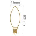 Girard sudron ecowatts - flamme c35 filament led 2w e14 4000k 220lm cl.