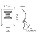 Girard sudron isonoe - ecowatts - projecteur led ip 65 115x41x138 10w 3000k 800lm 120° noir